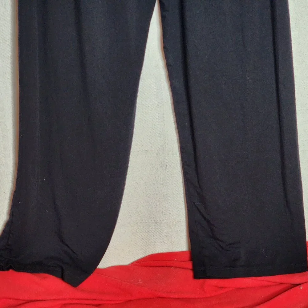 Comfy U.S.A. Black Modal Span Elastic Waist Casual Wide Leg Lounge Pants Size L - Picture 13 of 16